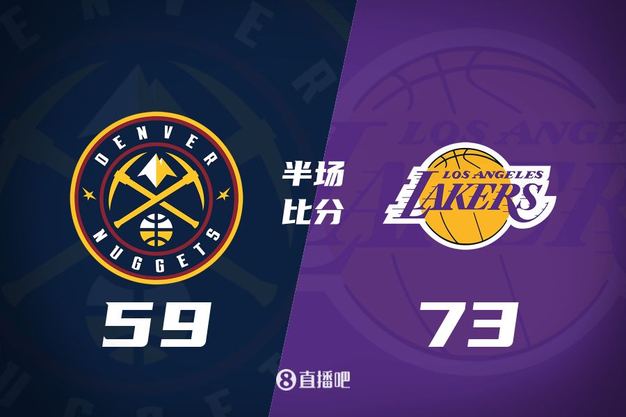 水銀瀉地的進攻火力次節(jié)暫緩！東契奇25分 湖人半場領(lǐng)先掘金14分