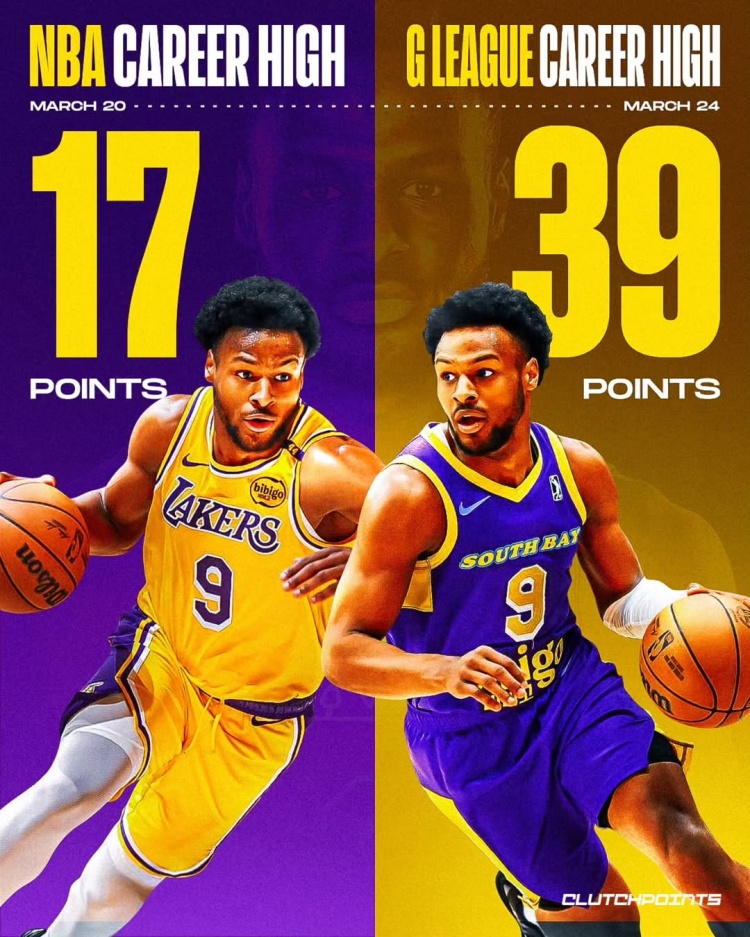  在進(jìn)步！布朗尼一周內(nèi)先后創(chuàng)下個(gè)人NBA和G聯(lián)盟單場得分新紀(jì)錄