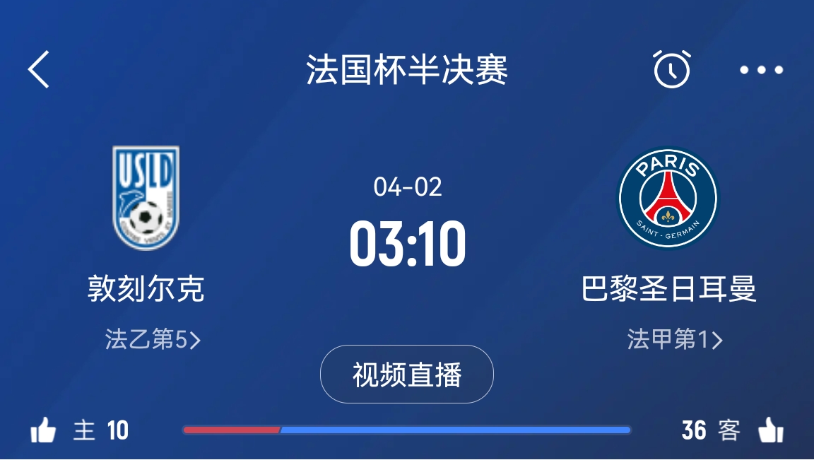  繼續(xù)大撤退？法國(guó)杯半決賽敦刻爾克挑戰(zhàn)巴黎，此前連續(xù)逆轉(zhuǎn)法甲隊(duì)